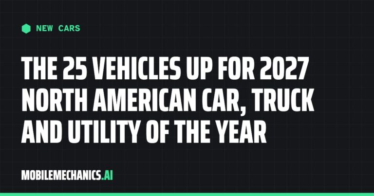 The 25 Vehicles Up for 2027 North American Car, Truck and Utility of the Year