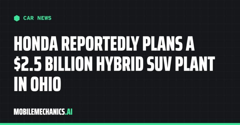 Honda Reportedly Plans a $2.5 Billion Hybrid SUV Plant in Ohio