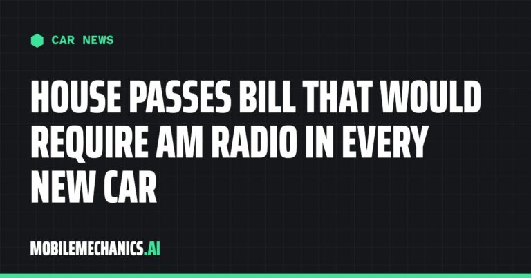 House Passes Bill That Would Require AM Radio in Every New Car